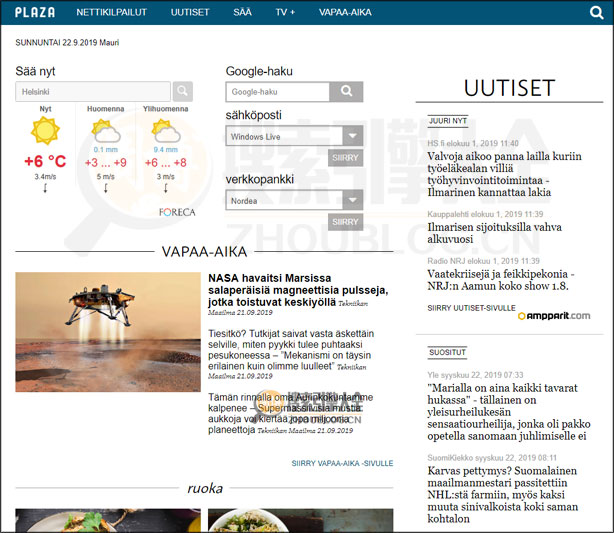 plaza.fi首页缩略图