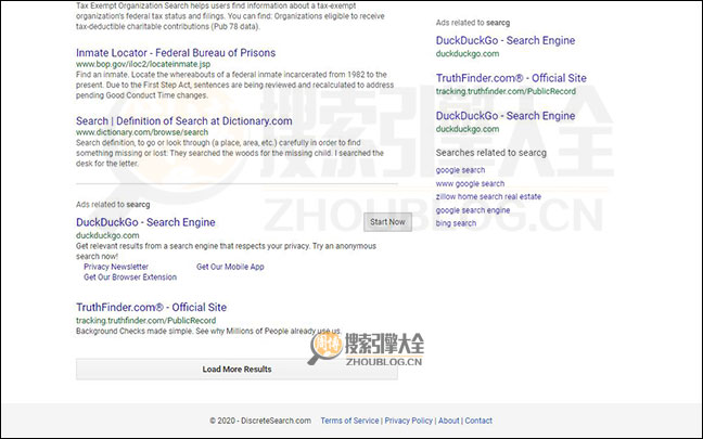 Discretesearch搜索结果页面图3
