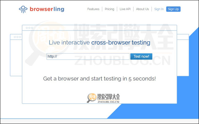 Browserling首页缩略图