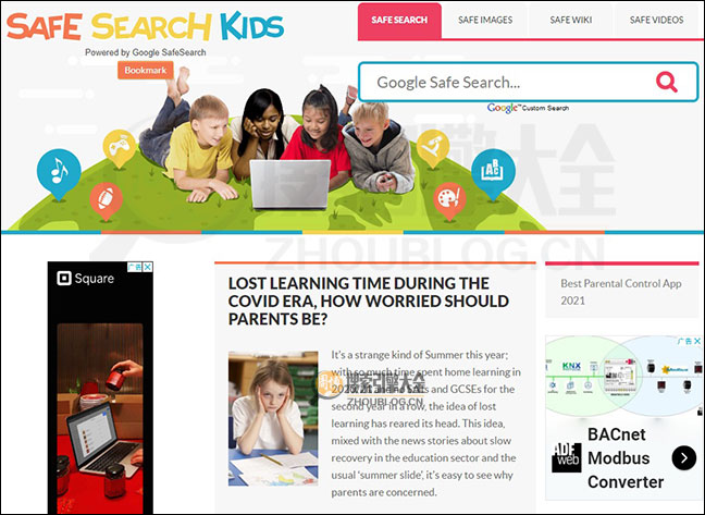 Safe Search Kids首页缩略图