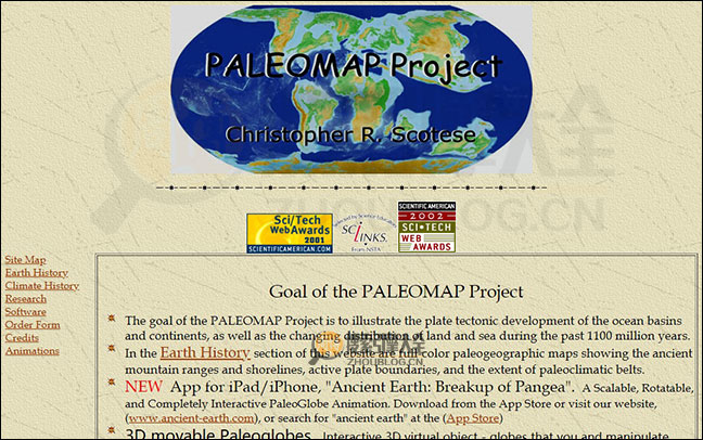 PaleoMap首页缩略图
