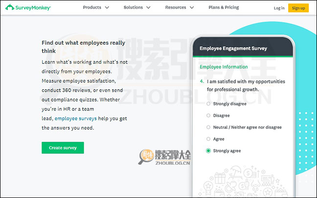 SurveyMonkey首页缩略图3