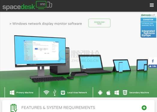 SpaceDesk：跨平台外接显示器延伸工具【德国】