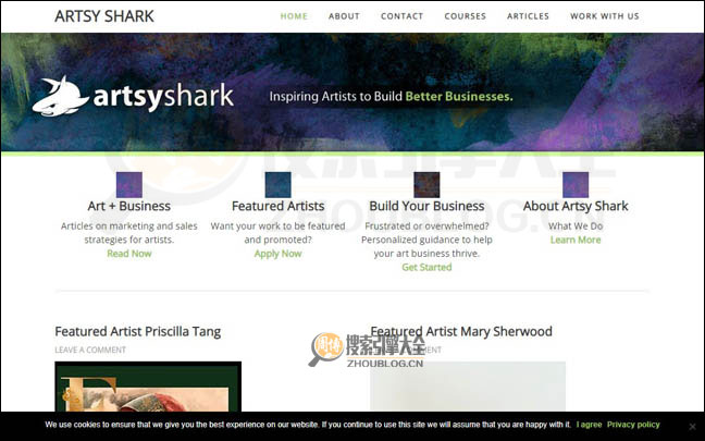 ArtsyShark首页缩略图