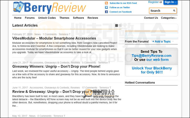 BerryReview首页缩略图