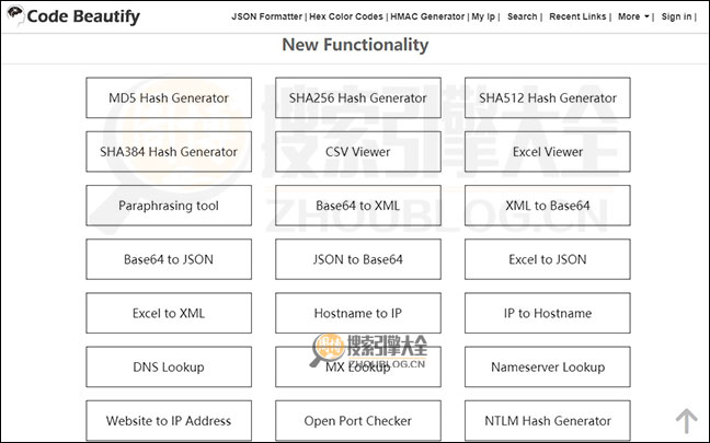 CodeBeautify首页缩略图2