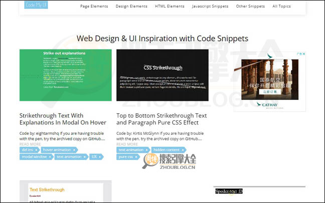 CodeMyui：网页编程代码收集网【美国】