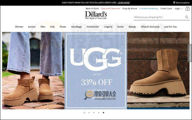 Dillards：美国迪拉德百货商城