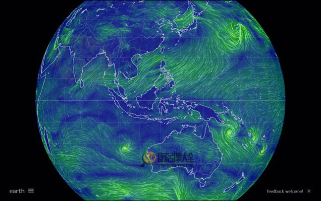 Earth NullSchool：全球天气可视化模拟网【美