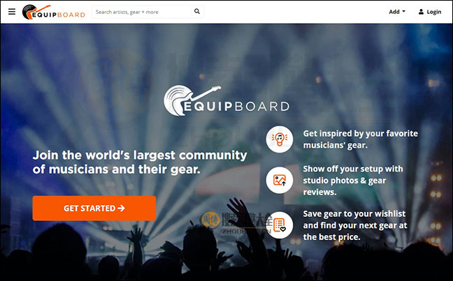 Equipboard首页缩略图