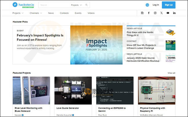Hackster首页缩略图