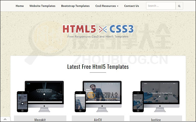 Html5xCSS3：免费响应式模版分享网【美国】