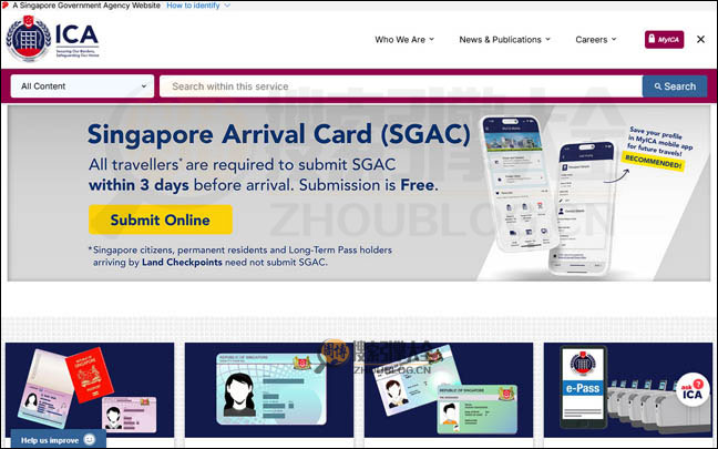 ICA.GOV.SG首页缩略图