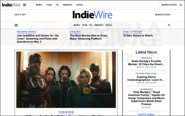 IndieWire首页缩略图