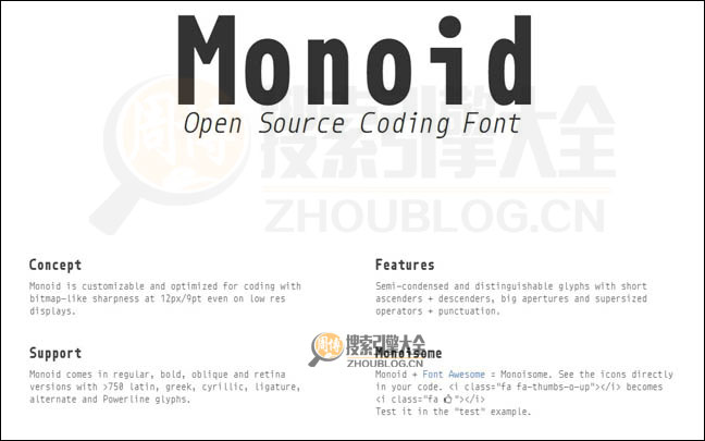 Monoid：免费编程字体分享网【美国】