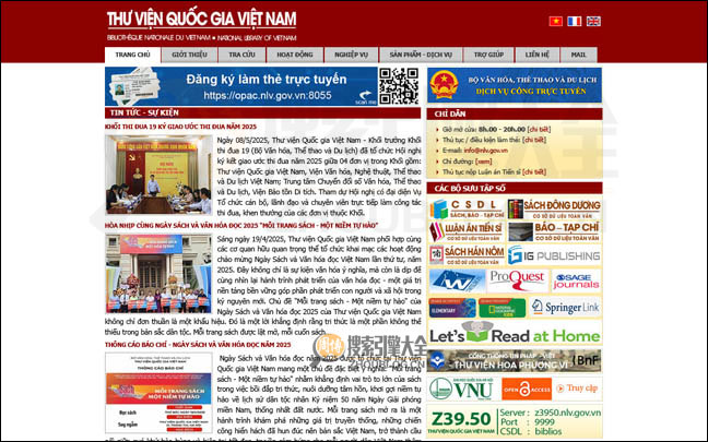 Nlv.Gov.Vn：越南国家图书馆