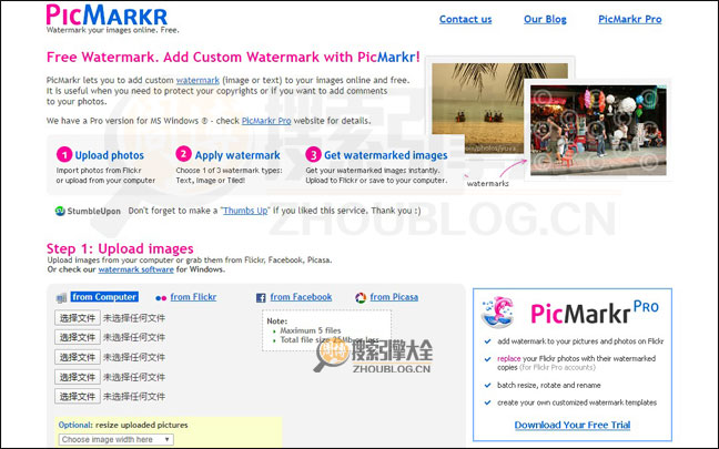 PicMarkr：在线免费图片添加水印工具【美