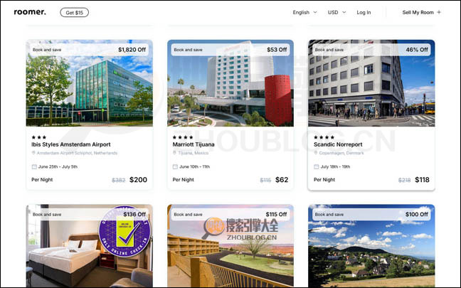RoomerTravel首页缩略图2