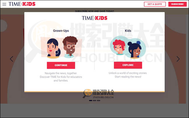 TimeForKids首页缩略图