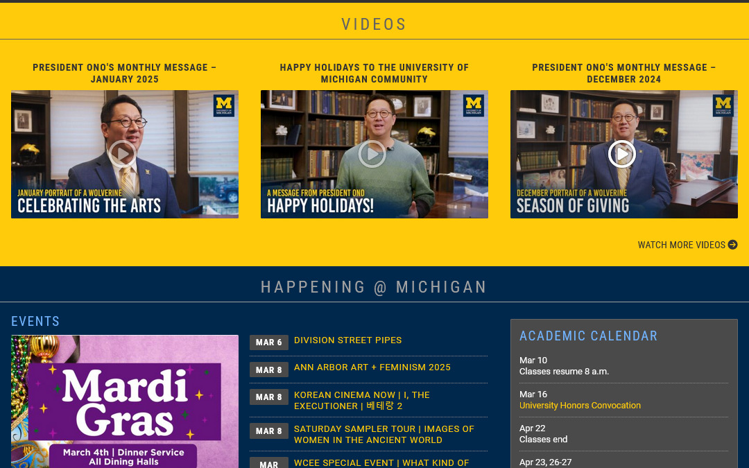 Umich.Edu首页缩略图2