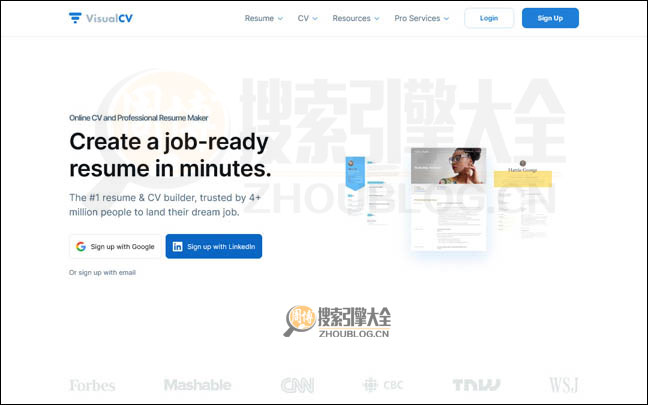 VisualCV首页缩略图