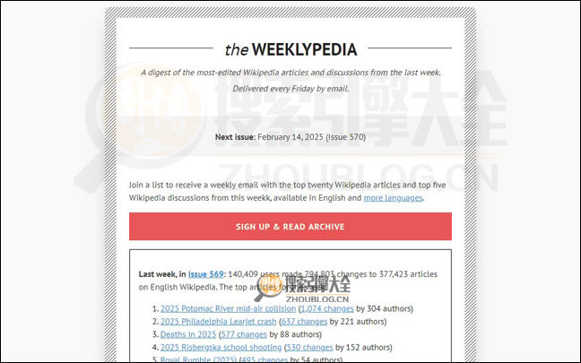 Weeklypedia首页缩略图