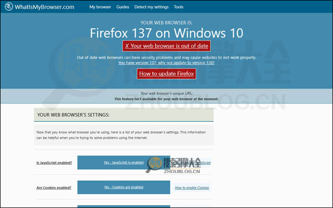 WhatIsMyBrowser首页缩略图