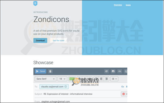 Zondicons首页缩略图
