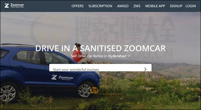 Zoomcar首页缩略图